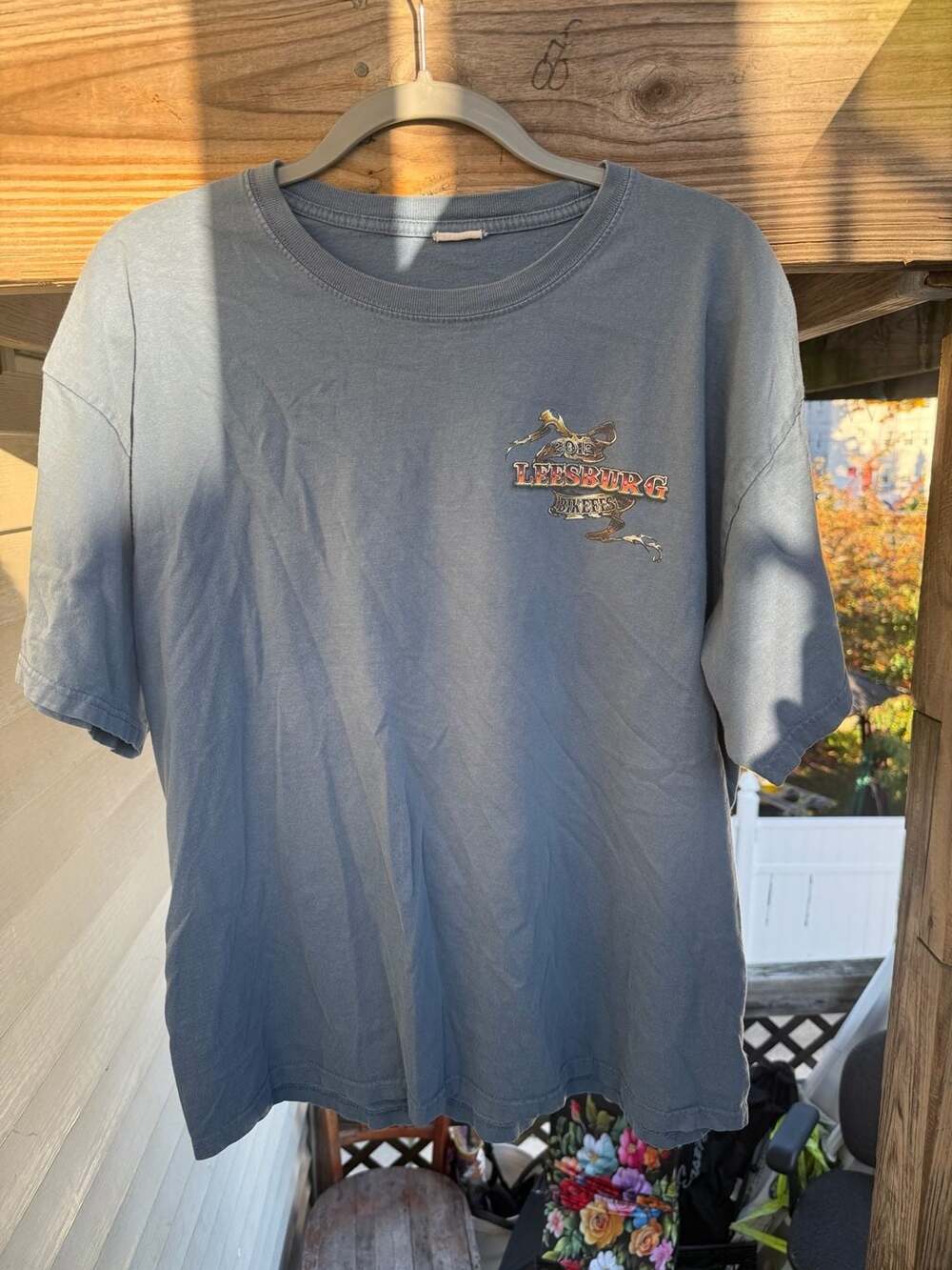 Leesburg Bikefest 2012 Graphic T-Shirt Blue Used-Good